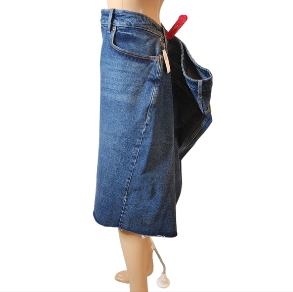 NWT Old Navy Denim Jean Skirt Front Slit Button Fly Women's Plus Size 22 - Picture 9 of 16